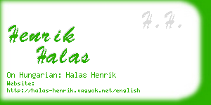henrik halas business card